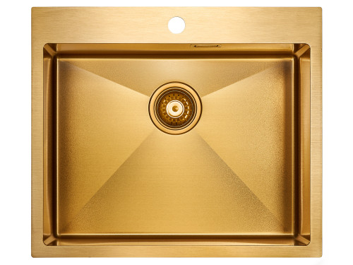 Paulmark Мойка нерж. Сталь AISI304 ISAR, PM805951-BG, брашированное золото, 590х510мм