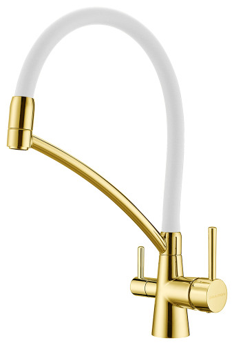 Paulmark Смеситель для кухни SIGEN, золото/белый, 213111-GW