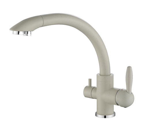 Paulmark Смеситель для кухни Essen, белый, две воды, Es213001-331