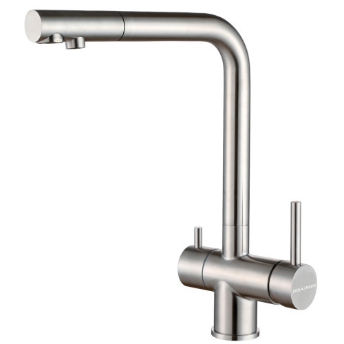 Paulmark Смеситель для кухни SKALEN, нержавеющая сталь, 213020-SS