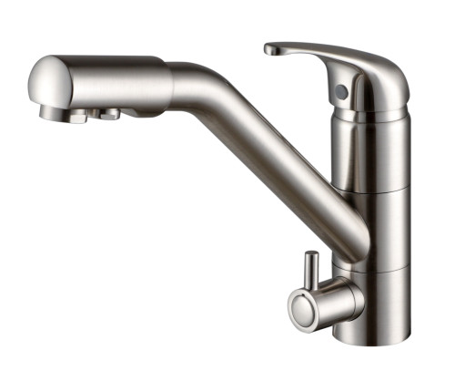 Paulmark Смеситель для кухни HESSEN, на две воды,никель, He213017-NI