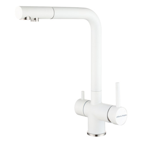 Paulmark Смеситель для кухни SKALEN, белый матовый, 213020-431