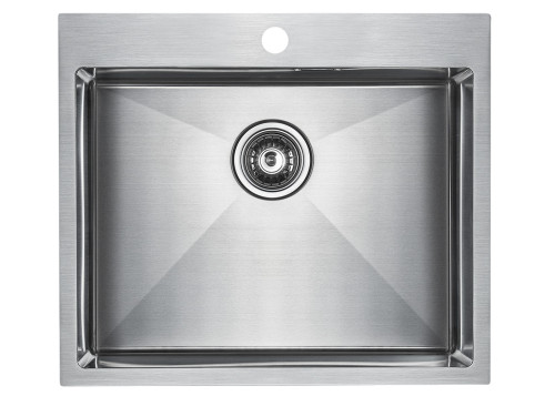 Paulmark Мойка нерж. сталь AISI304 ISAR, PM805951-BS, брашированная нерж. сталь, 590х510мм