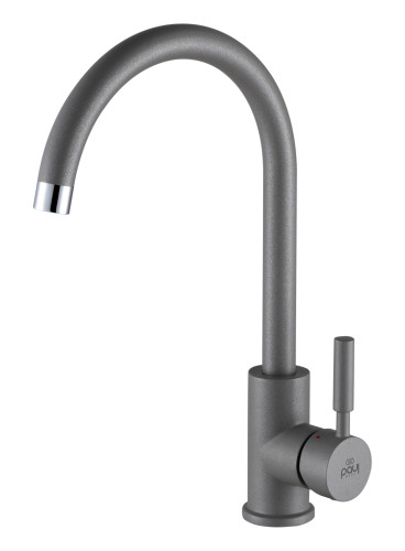 Paulmark Смеситель для кухни Holstein, серый металлик, Ho212063-402