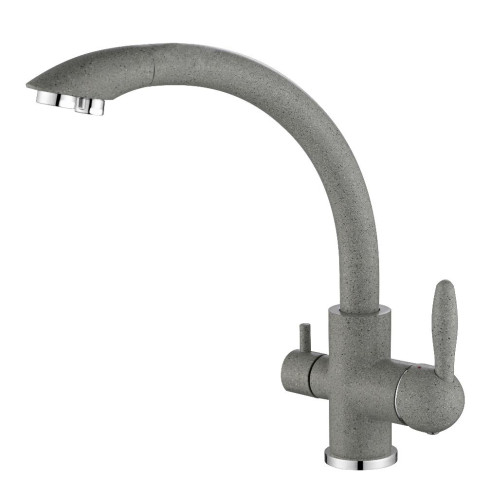 Paulmark Смеситель для кухни Essen, серый, две воды, Es213001-310