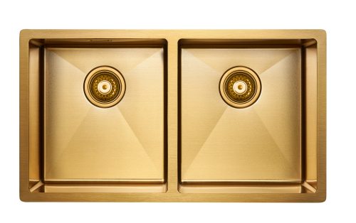 Paulmark Мойка нерж. сталь AISI304 DOPPLET, PM507844-BG, брашированное золото, 780х440мм Paulmark Мойка нерж. сталь AISI304 DOPPLET, PM507844-BG, брашированное золото, 780х440мм