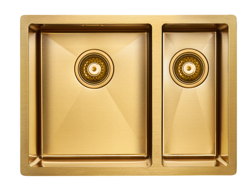 Paulmark Мойка нерж. сталь AISI304 ANNEX, PM545944-BGL, брашированное золото, левая, PVD, 590х440мм Paulmark Мойка нерж. сталь AISI304 ANNEX, PM545944-BGL, брашированное золото, левая, PVD, 590х440мм