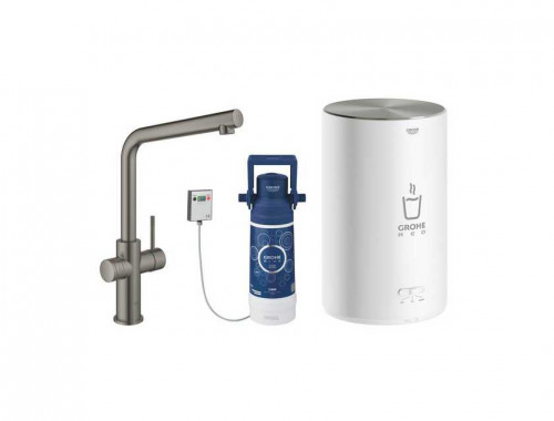 Grohe Grohe Red II Duo смеситель средний излив + бойлер (темный графит, матовая)