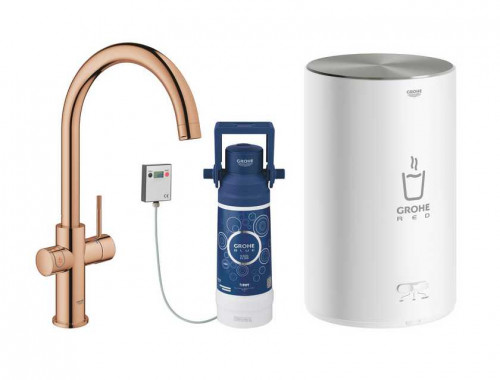 Grohe Grohe Red II Duo смеситель высокий излив + бойлер (золото, глянец)