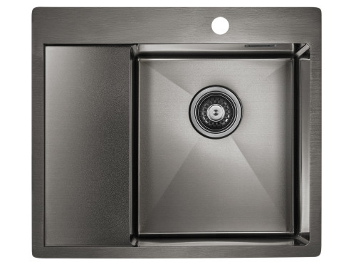 Paulmark Мойка нерж. сталь AISI304 ALSTER, PM825951-GMR, вороненая сталь, правая, 590х510мм Paulmark Мойка нерж. сталь AISI304 ALSTER, PM825951-GMR, вороненая сталь, правая, 590х510мм