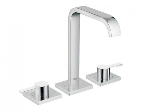 Grohe Allure (M-Size) с донным клапаном и длинными рукоятками на 3 отверстия, (хром)