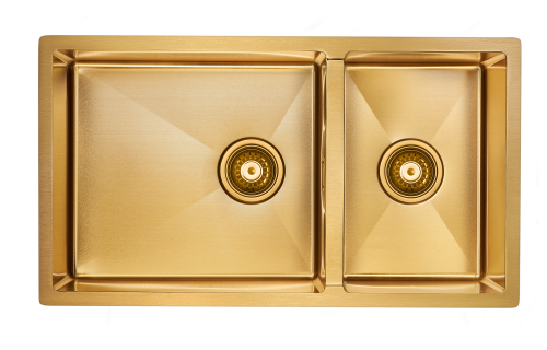 Paulmark Мойка нерж. сталь AISI304 OSSER, PM527844-BG, брашированное золото, 780х440мм