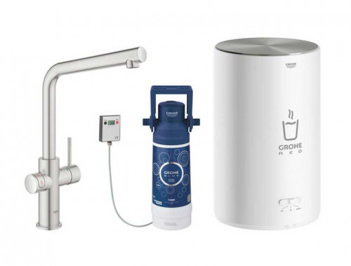 Grohe Red Duo New, бойлер M-size, L-излив (суперсталь )