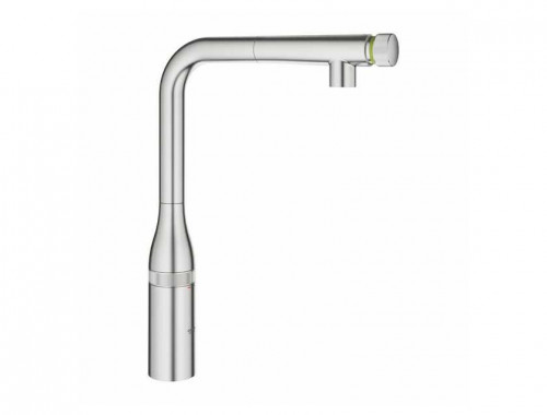 Grohe Essence Smart Control с выдвижным L-образным изливом (суперсталь)