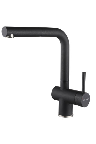 Paulmark Смеситель для кухни Dosse, черный металлик, Do214418-418