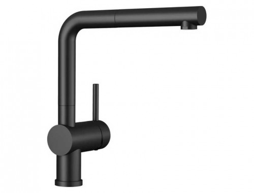Blanco Linus-S (черный) матовый с выдвижной лейкой
