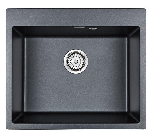 Paulmark Мойка кварцевая KANTE, PM106052-BLM , черный металлик, 600х520 мм