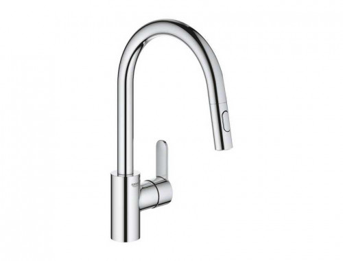 Grohe Eurostyle Cosmopolitan высокий выдвижной излив с душем, рычаг сбоку