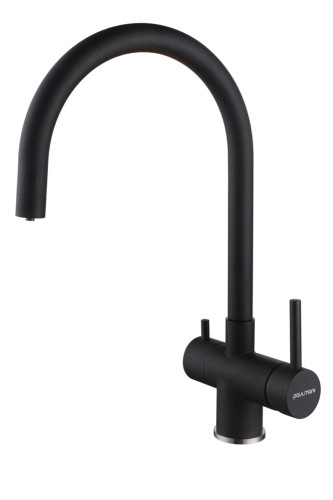 Paulmark Смеситель для кухни Heller, черный металлик, He213218-418