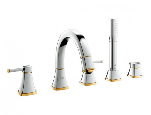 Grohe Grandera комплект для ванны на 5 отверстий (золото)