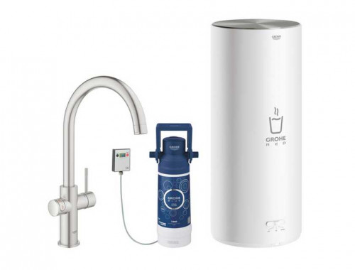 Grohe Red Duo New, бойлер L-size, С-излив (суперсталь )
