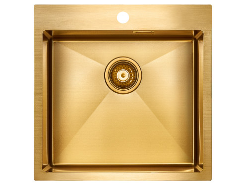Paulmark Мойка нерж. сталь AISI304 VELTEN, PM905151-BG, брашированное золото, PVD, 510х510мм