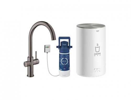 Grohe Grohe Red II Duo смеситель высокий излив + бойлер (темный графит, глянец)