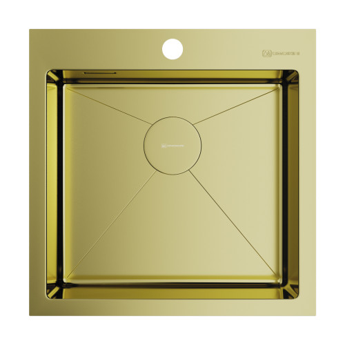 Omoikiri Akisame 51-LG  нерж.сталь/светлое золото