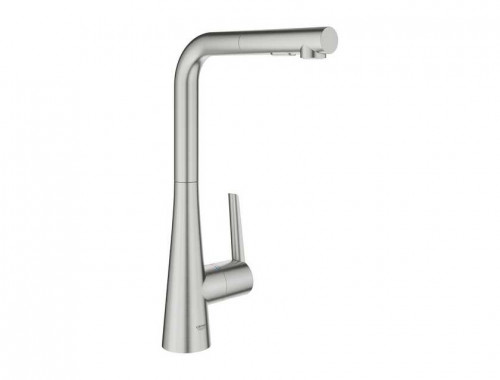 Grohe Zedra New L-излив с выдвижной лейкой (суперсталь)
