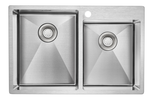 Paulmark Мойка нерж. сталь AISI304 BERMAN, PM517851-BS, брашированная нерж.сталь, 780х510мм