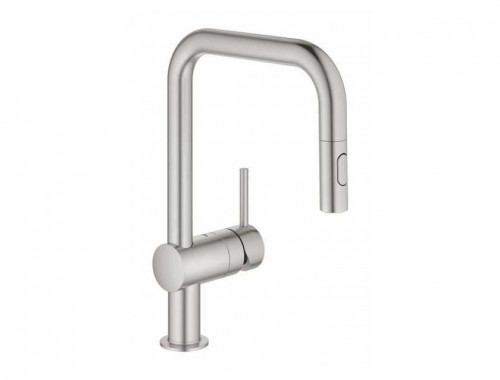 Grohe Minta выдвижной U-излив с режимом душа (суперсталь)