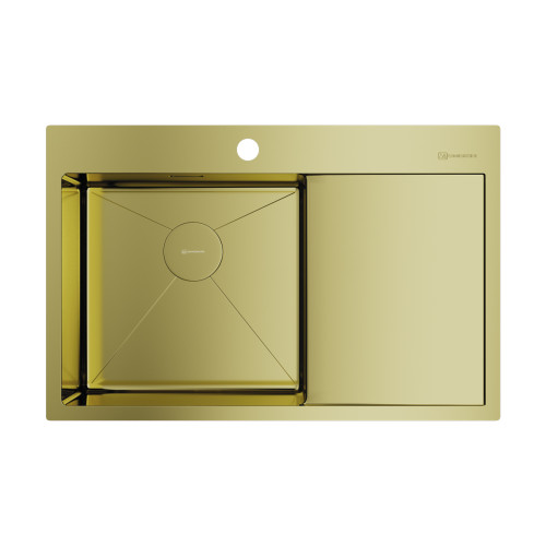 Omoikiri Akisame 78-LG-L нерж.сталь/светлое золото