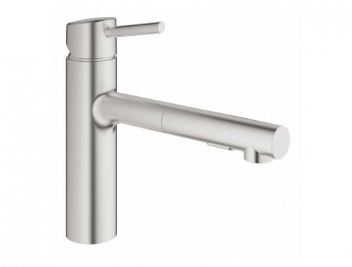 Grohe Concetto с выдвижным изливом (сталь)