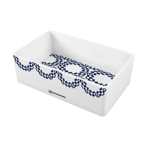 Omoikiri Mikura 76-Tokyo 2 Natceramic/white