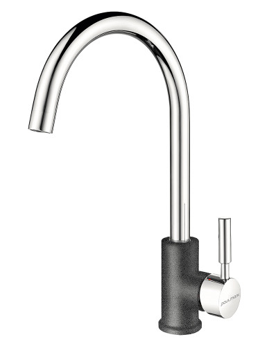 Paulmark Смеситель для кухни Holstein, графит-хром, Ho212063-DGCR