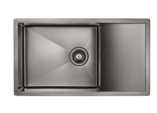 Paulmark Мойка нерж. сталь AISI304 PLATTE, PM807844-GM, вороненая сталь, 780х440мм