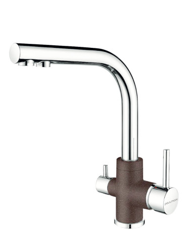 Paulmark Смеситель для кухни ESSEN, кофе-хром, 213011-COCR