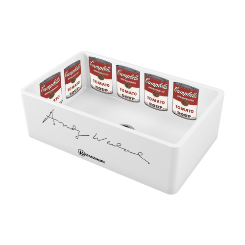 Omoikiri Mikura 76-Warhol Natceramic/white