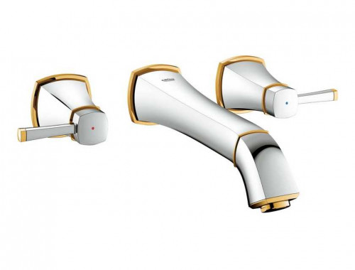 Grohe Grandera (M-Size) настенный монтаж, 2 рычага (золото)