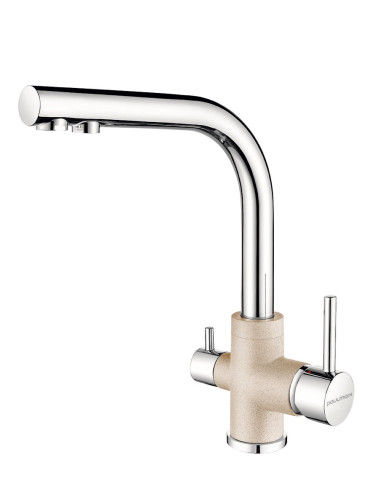 Paulmark Смеситель для кухни ESSEN, кварц-хром, 213011-QUCR