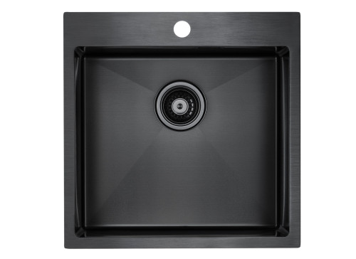 Paulmark Мойка нерж. сталь AISI304 VELTEN, PM905151-GM, вороненая сталь, PVD, 510х510мм