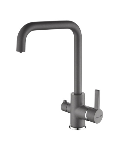 Paulmark Смеситель для кухни LOGAS, Lo213021-402, Серый металлик