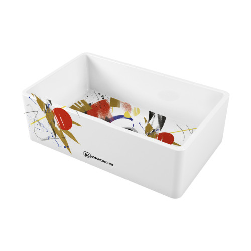 Omoikiri Mikura 76-Tokyo Natceramic/white