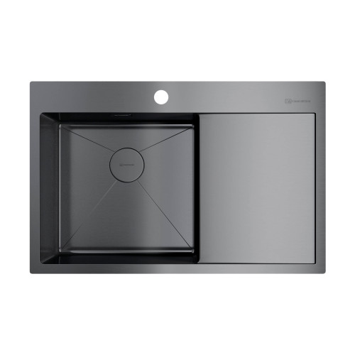 Omoikiri Akisame 78-GM-L нерж.сталь/вороненая сталь Omoikiri Akisame 78-GM-L нерж.сталь/вороненая сталь