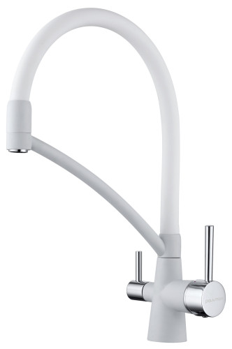 Paulmark Смеситель для кухни SIEGEN, белый матовый, 213111-431