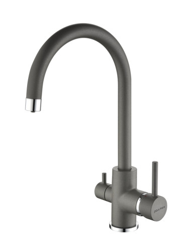 Paulmark Смеситель для кухни ESSEN, серый металлик, 213211-402