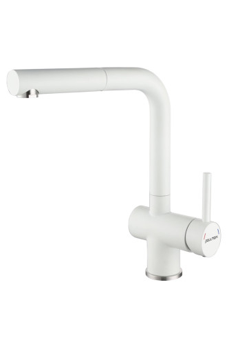 Paulmark Смеситель для кухни Dosse, белый матовый, Do214418-431