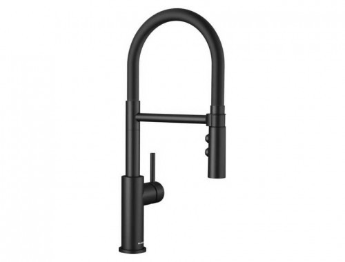 Blanco Catris-S Flexo (черный) матовый с выдвижной лейкой