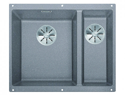 Blanco Subline 340/160-U (чаша слева) (алюметаллик)