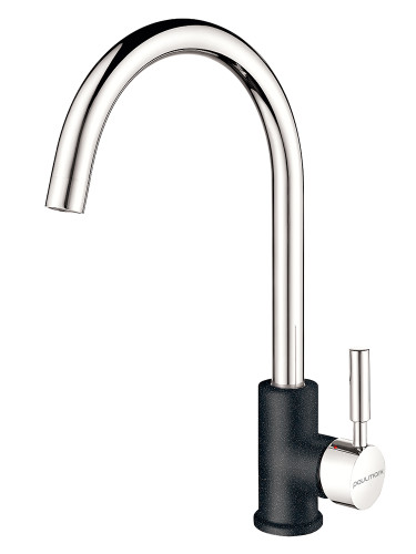 Paulmark Смеситель для кухни Holstein, черный-хром, Ho212063-BLCR